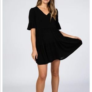 Black maternity / postpartum dress